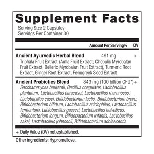 ancient probiotic ultimate supplement label