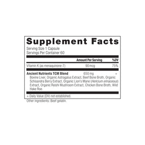 vitamin k supplement label