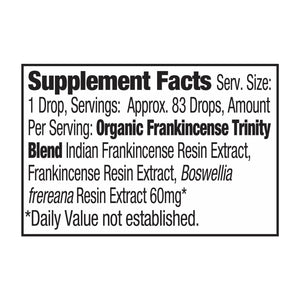 Frankincense Essential Oil supplement label