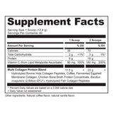 Multi collagen protein cold brew supplement label