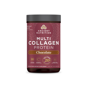 multi collagen protein chocolate front of bottle
