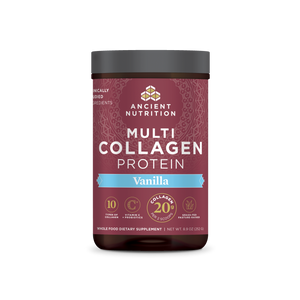 multi collagen protein vanilla front of bottle