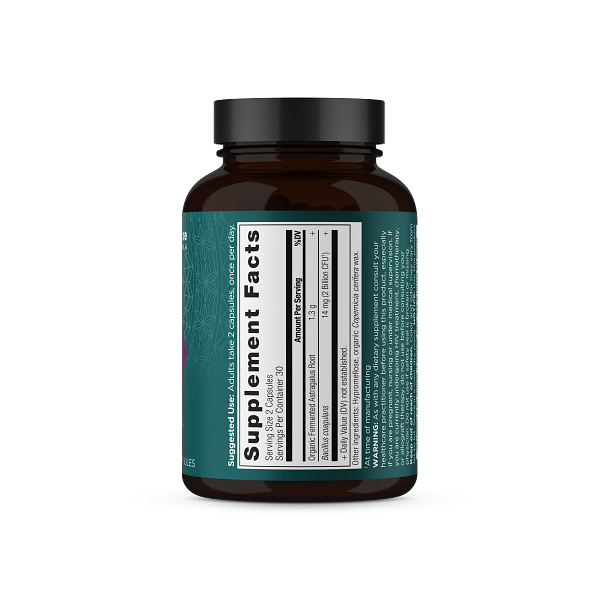 astragalus capsules side of bottle