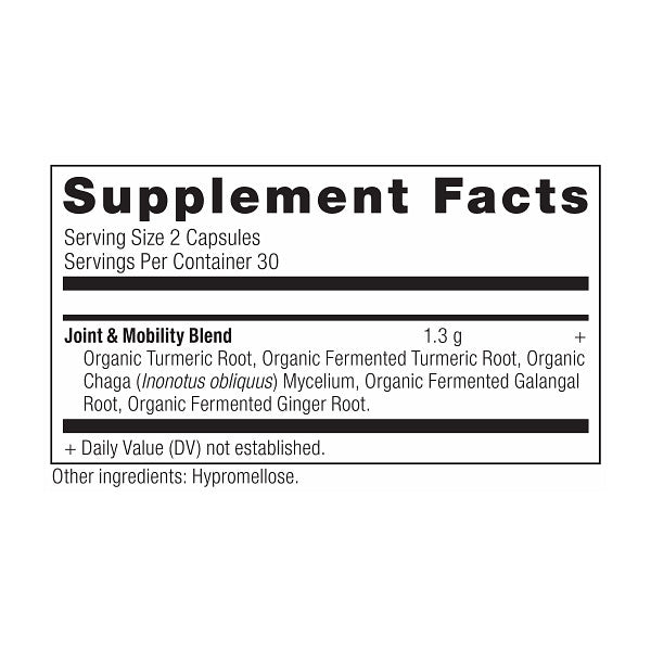 Joint + Mobility Support Capsules supplement label