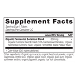 turmeric tablets supplement label